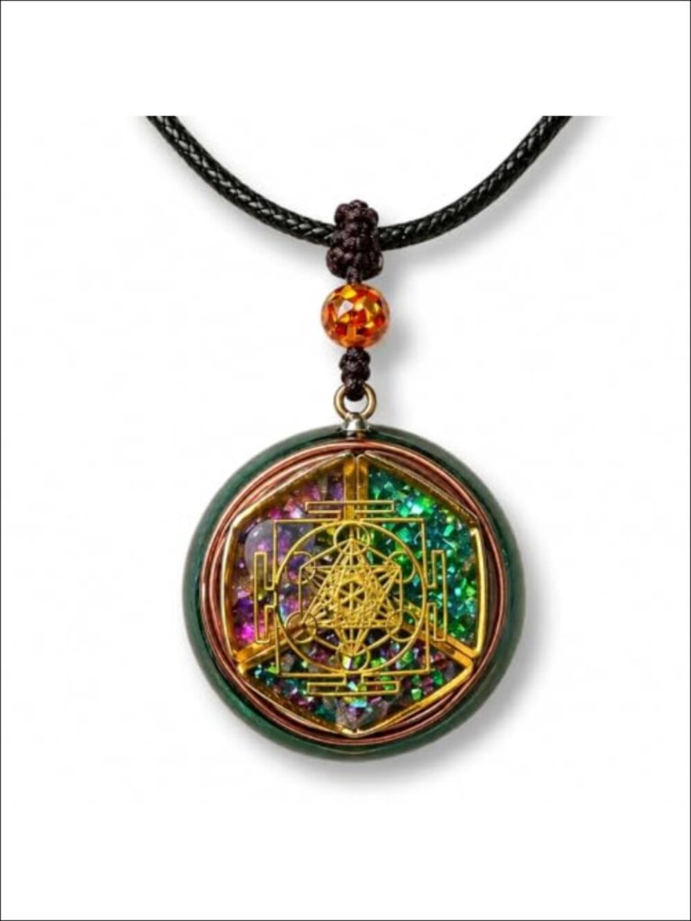 Crystal Talisman Necklace Energy Protection Handmade Natural Stone
